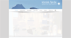 Desktop Screenshot of klinikkforde.no